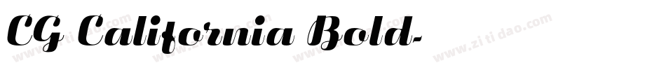 CG California Bold字体转换